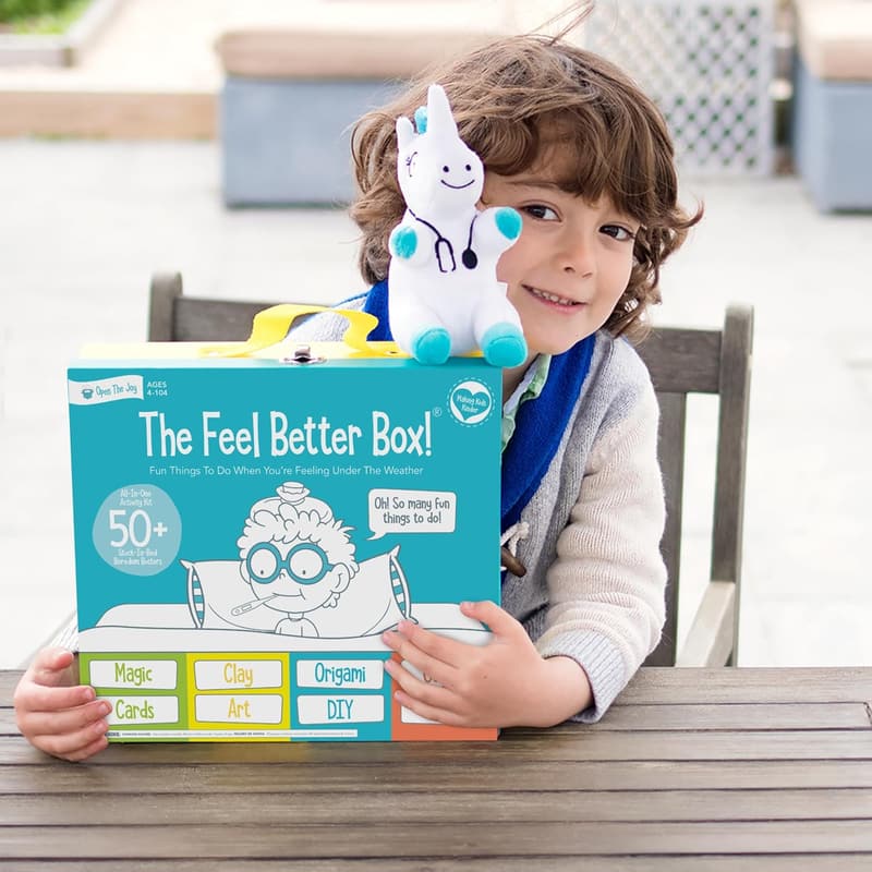 Get Well Soon Kids Gift Basket with 50+ Fun Activities