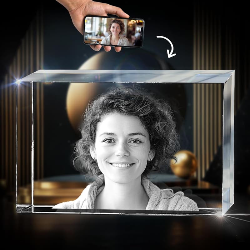 Personalized 3D Crystal Photo Memorial Gift for Loved Ones