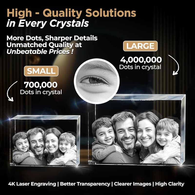 Personalized 3D Crystal Photo Memorial Gift for Loved Ones