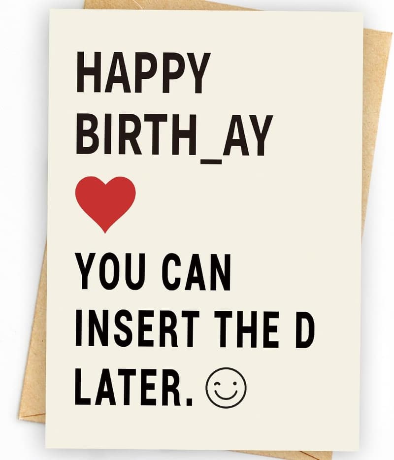 Unique Birthday Card for Men – Funny Gift for Husband, Boyfriend