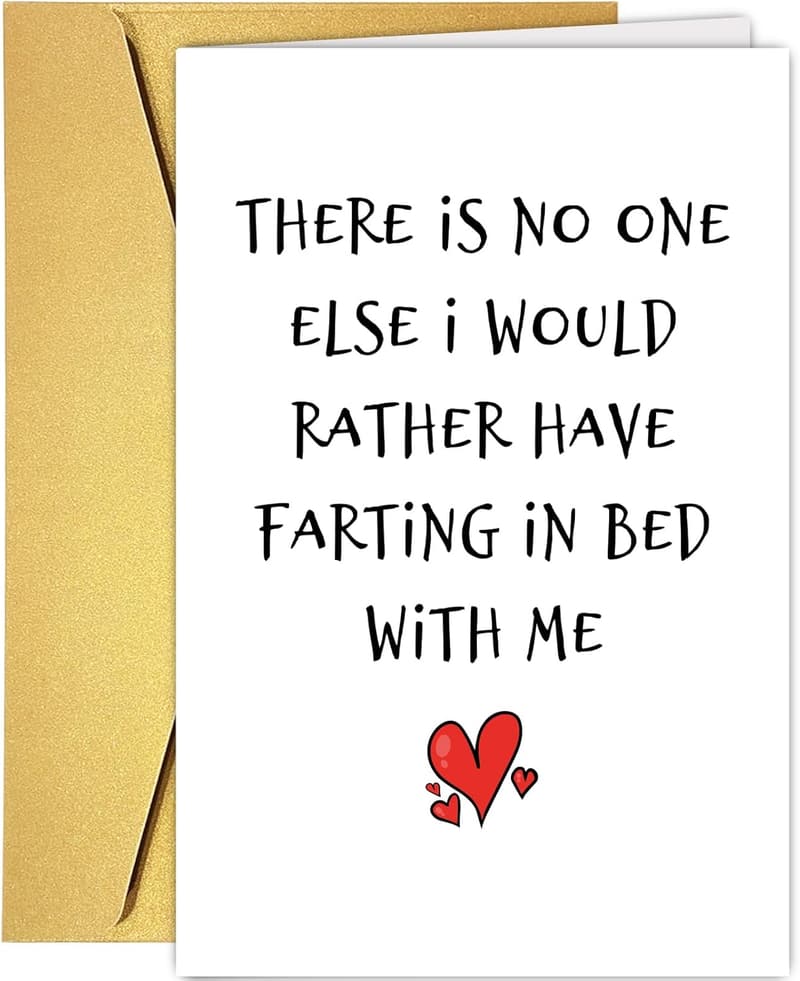 Humorous Birthday Card for Couples - Fart in Bed Design