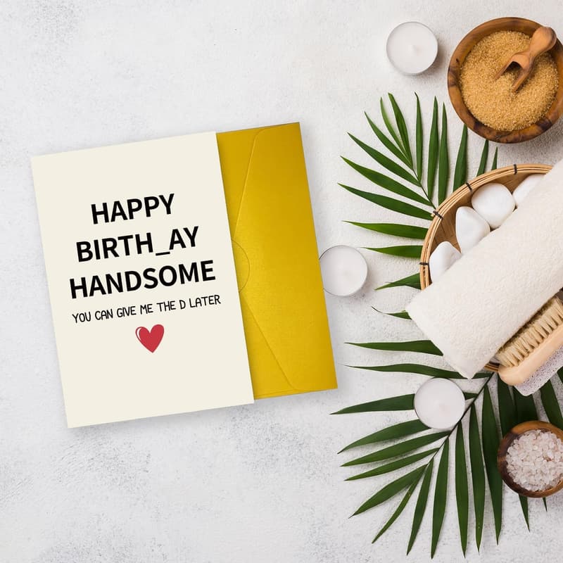 Funny Birthday Card for Him - Raunchy Gift for Boyfriend/Husband