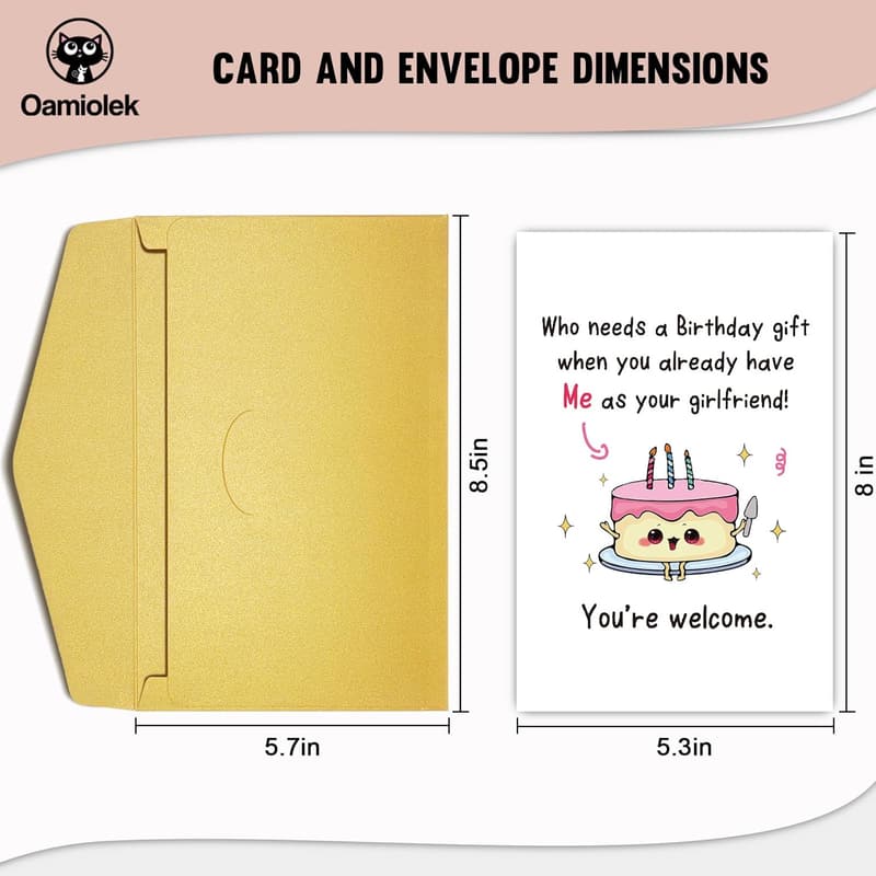 Humorous Birthday Card for Boyfriend