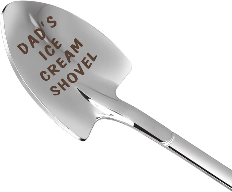 Funny Engraved Stainless Steel Ice Cream Spoon for Dad