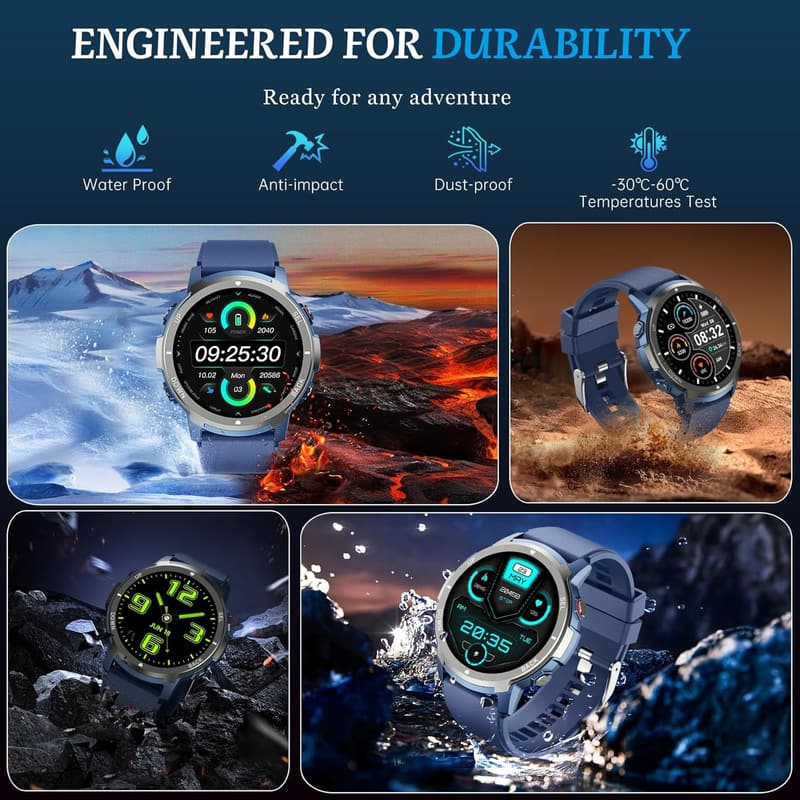 Waterproof Fitness Smartwatch with 110 Modes for Android & iPhone
