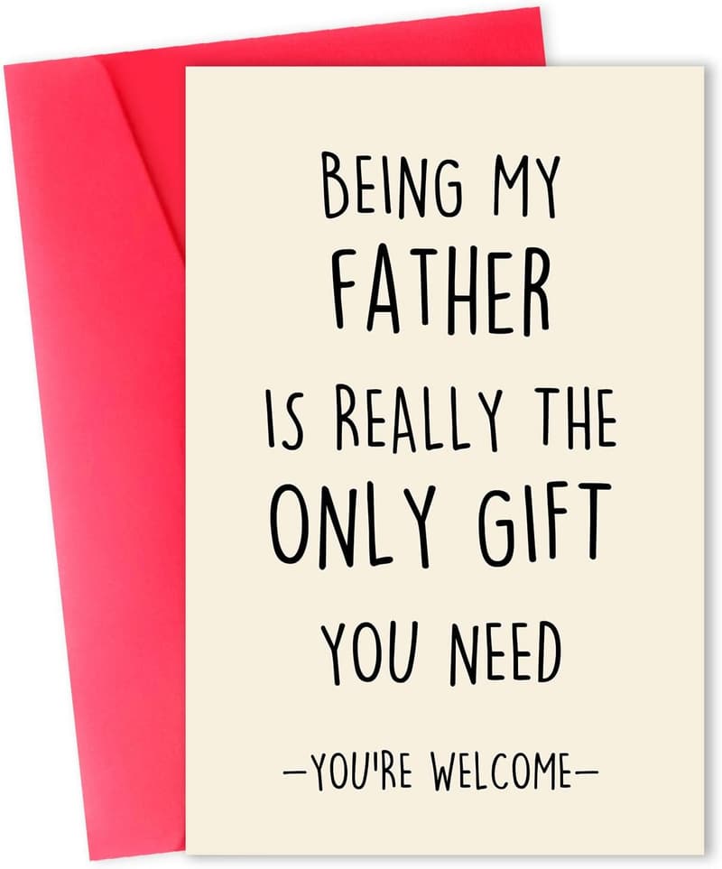 Humorous Birthday Card for Dad - Gift from Kids