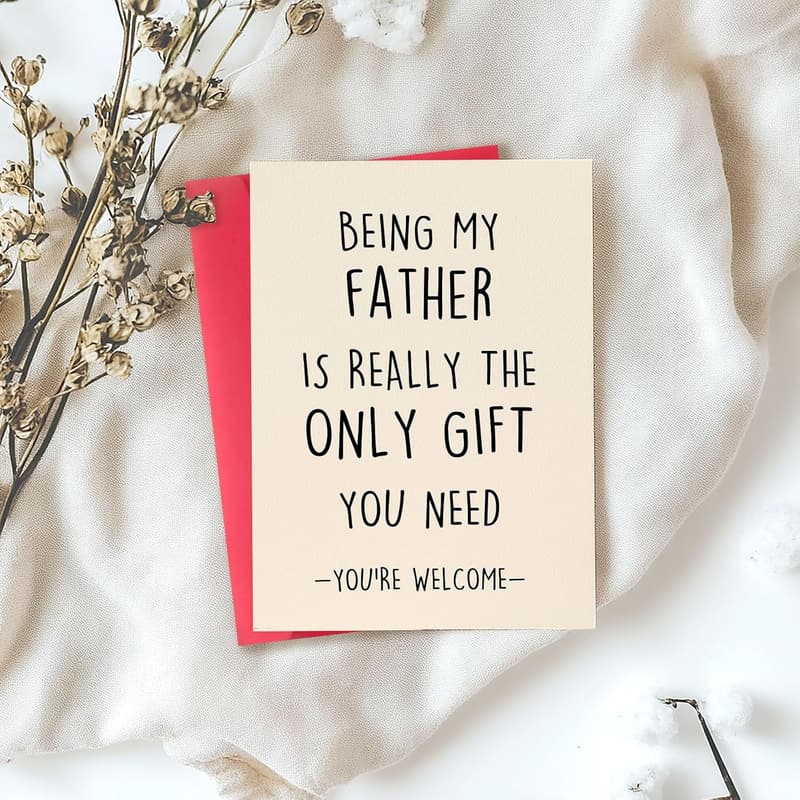 Humorous Birthday Card for Dad - Gift from Kids