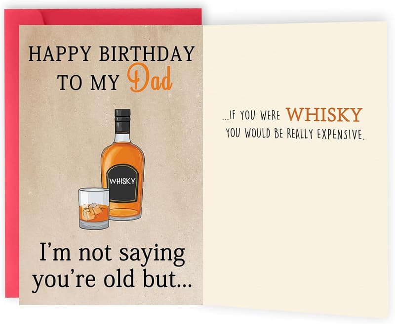 Humorous Birthday Card for Dad from Kids