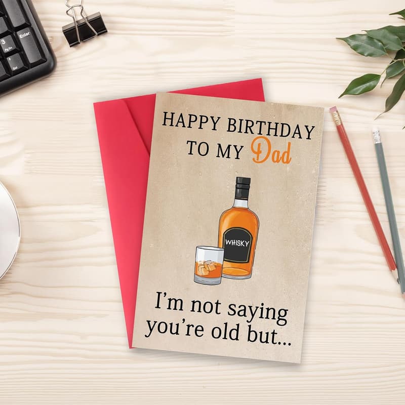Humorous Birthday Card for Dad from Kids