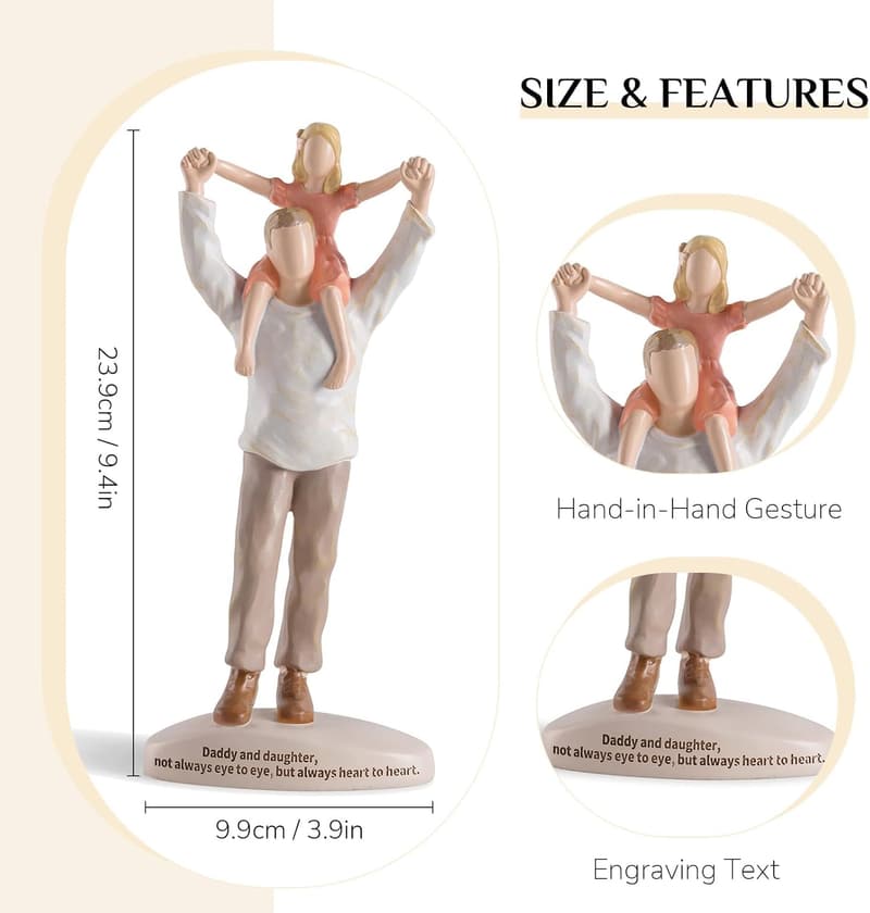 Father's Day Gift: Daughter's Dad Figurine Statue