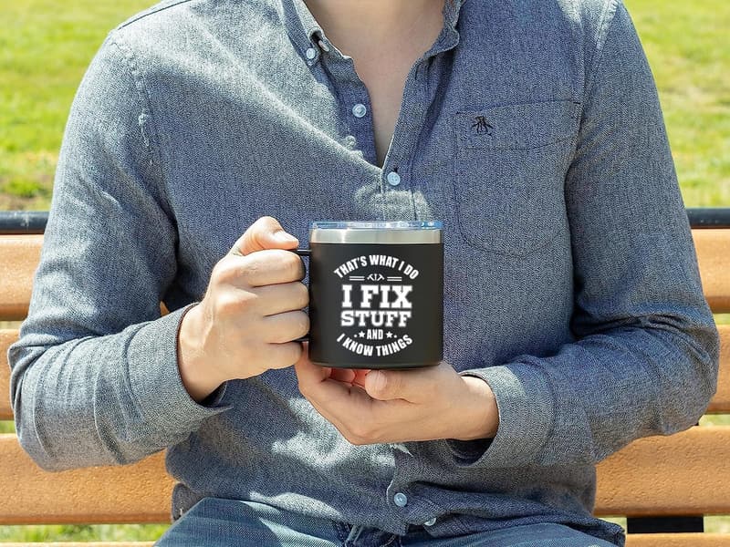 Funny Stainless Steel Mug for Dad - Father's Day Gift, 14oz