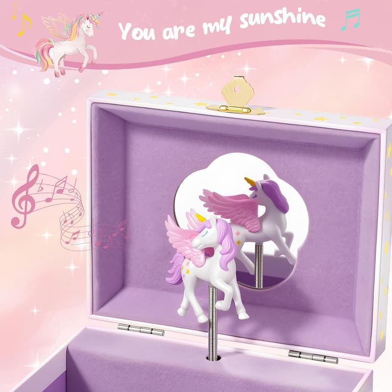 Musical Unicorn Jewelry Box for Girls - Perfect Birthday Gift