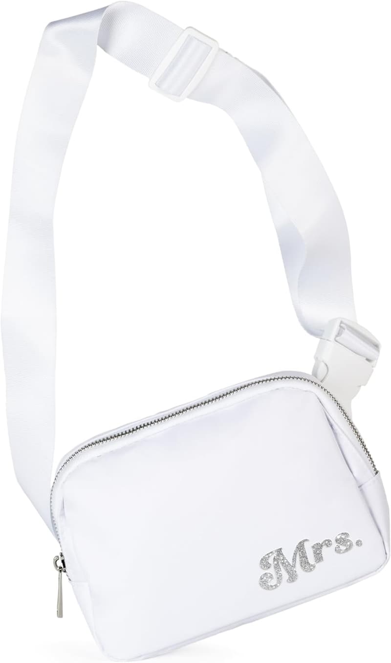 Bride's White Fanny Pack - Cute Bachelorette Accessory