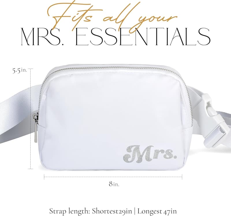 Bride's White Fanny Pack - Cute Bachelorette Accessory