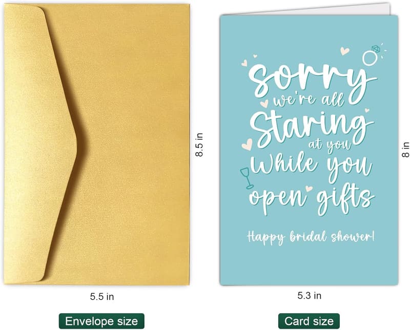 Funny Bridal Shower Card for Bride-to-Be - Gift Opening Humor