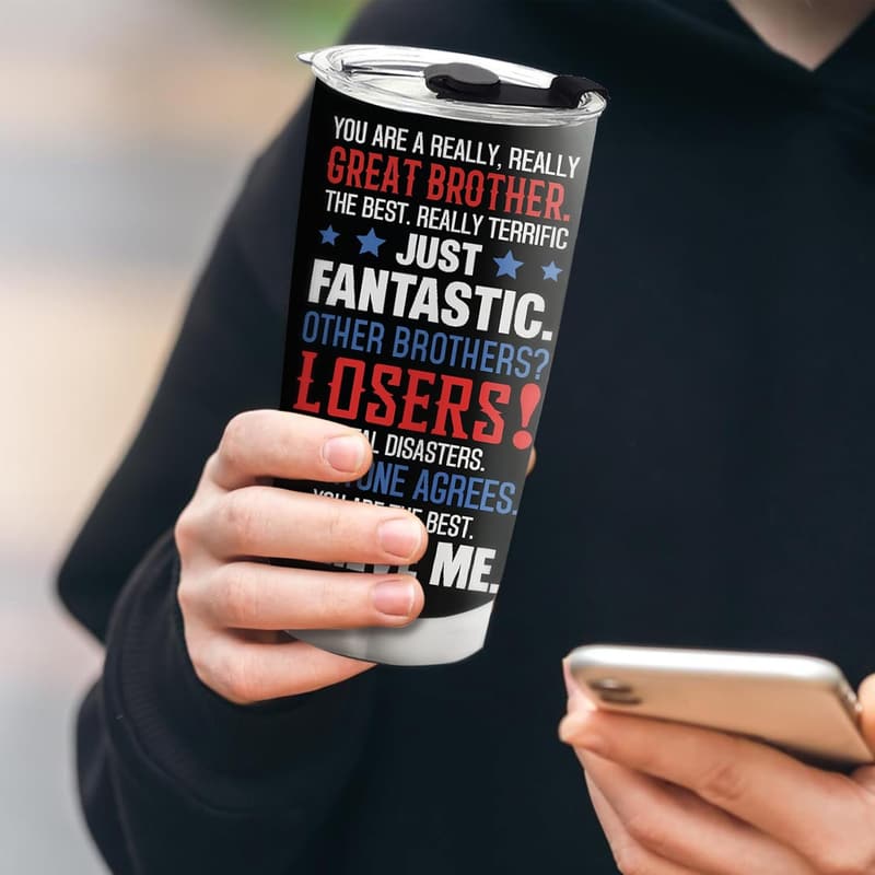 Father's Day Stainless Steel Tumbler - Funny Gift for Brothers