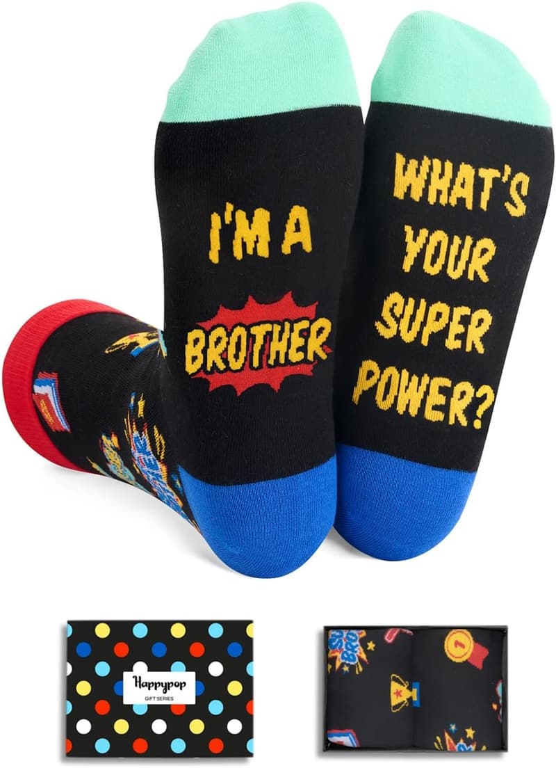 Funny Socks for Him - Novelty Gift for Dad or Brother