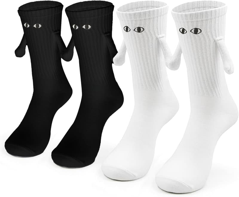 Christmas Gag Gift: Funny Magnetic Doll Couple Socks