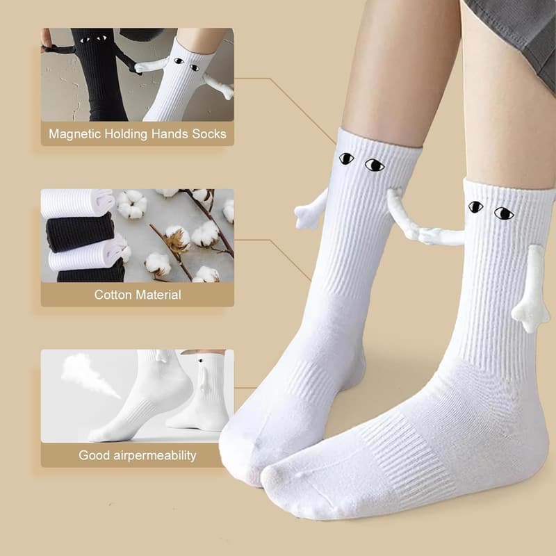 Christmas Gag Gift: Funny Magnetic Doll Couple Socks