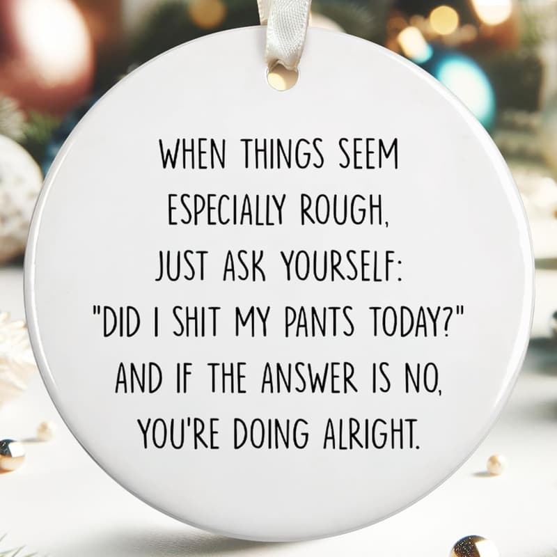 Funny Ceramic Christmas Ornaments - Gift for Everyone