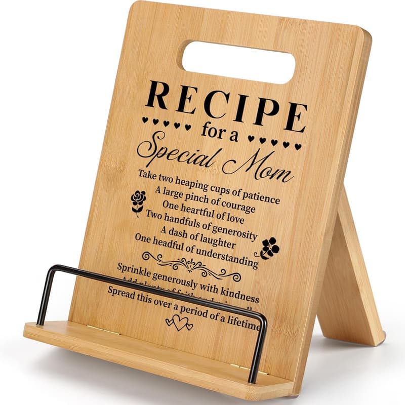 Mother's Day Cookbook Stand – Best Mom Ever Gift