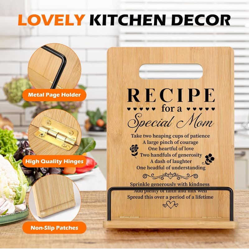 Mother's Day Cookbook Stand – Best Mom Ever Gift