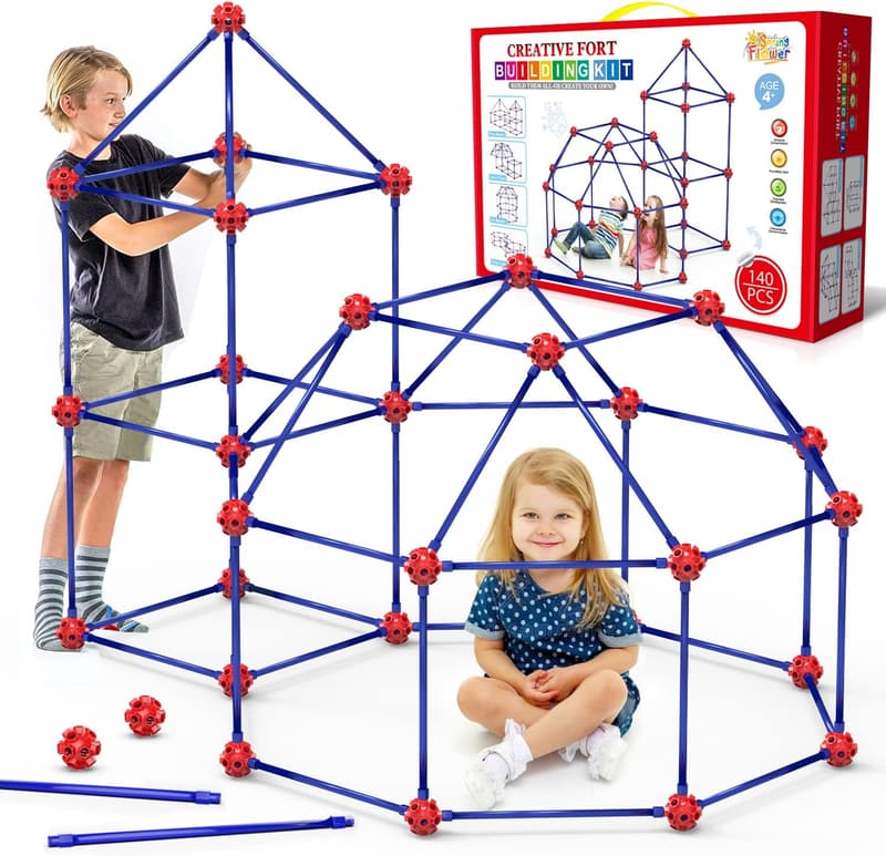 Creative Fort Building Kit - 140 Pcs STEM Toy for Kids