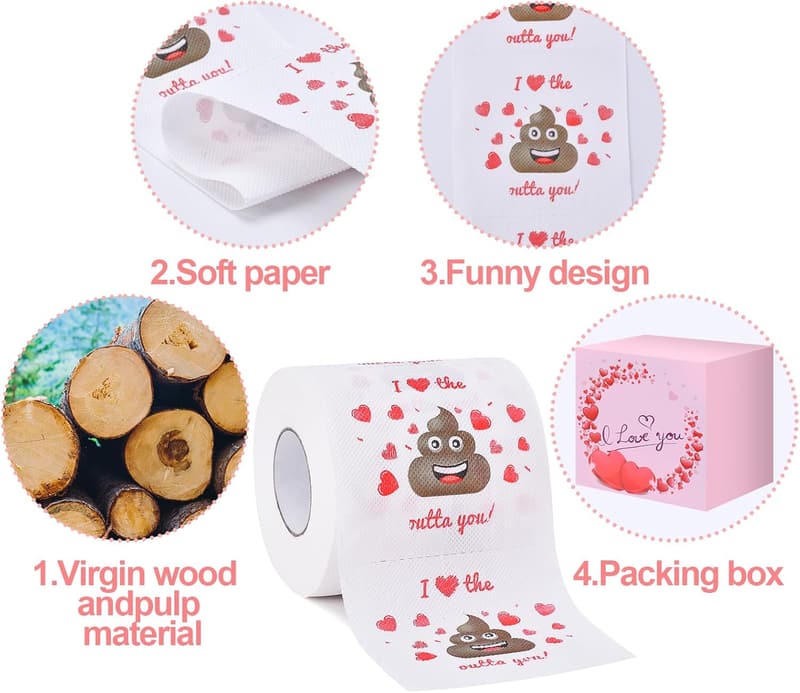 Valentine's Day Funny Toilet Paper Gift for Couples