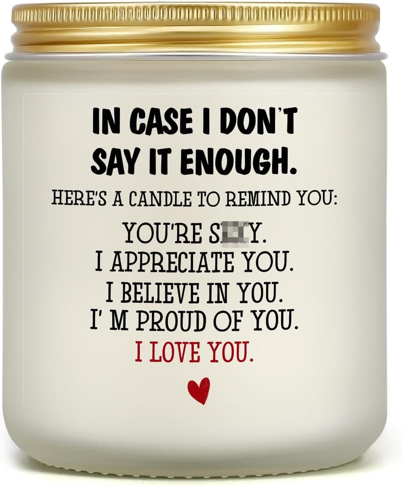 Unique Lavender Candle for Couples - Funny Romantic Valentine's Gift