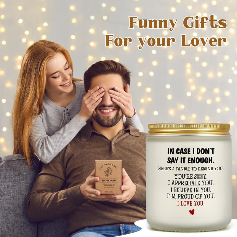 Unique Lavender Candle for Couples - Funny Romantic Valentine's Gift