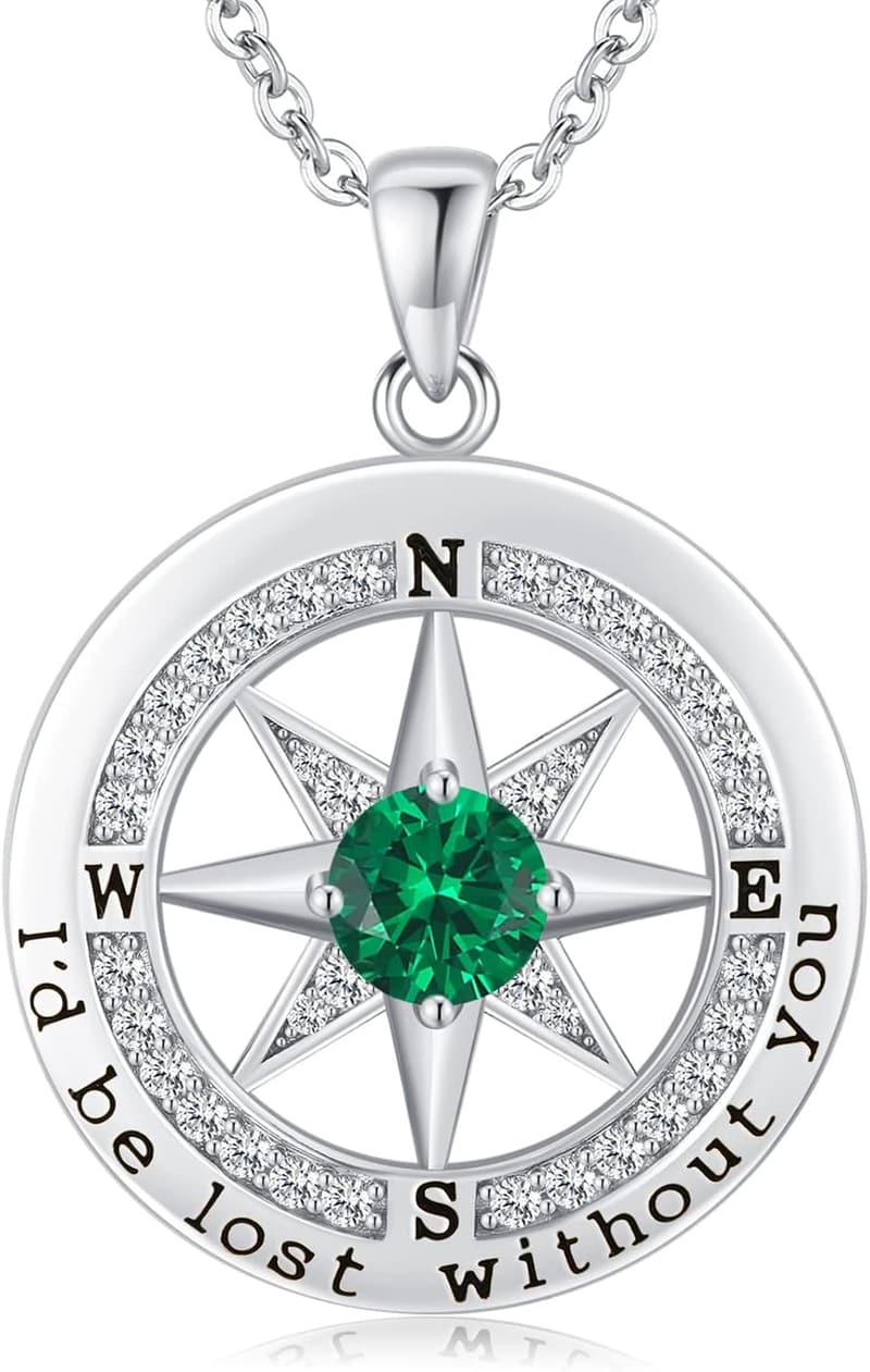 Anniversary Gift for Wife - S925 Compass Necklace