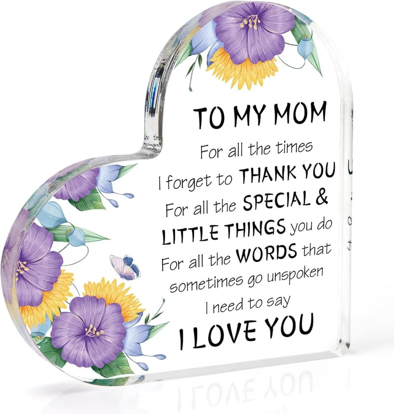 Mom Birthday Acrylic Desk Decor - Ideal Mother's Day Gift