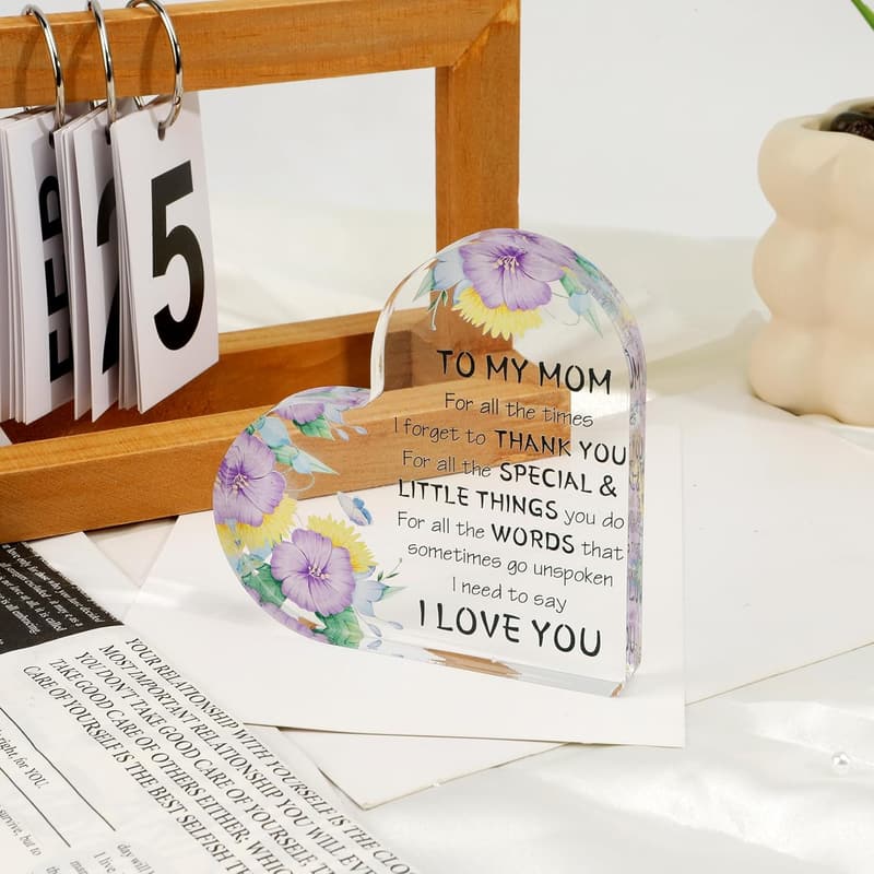 Mom Birthday Acrylic Desk Decor - Ideal Mother's Day Gift