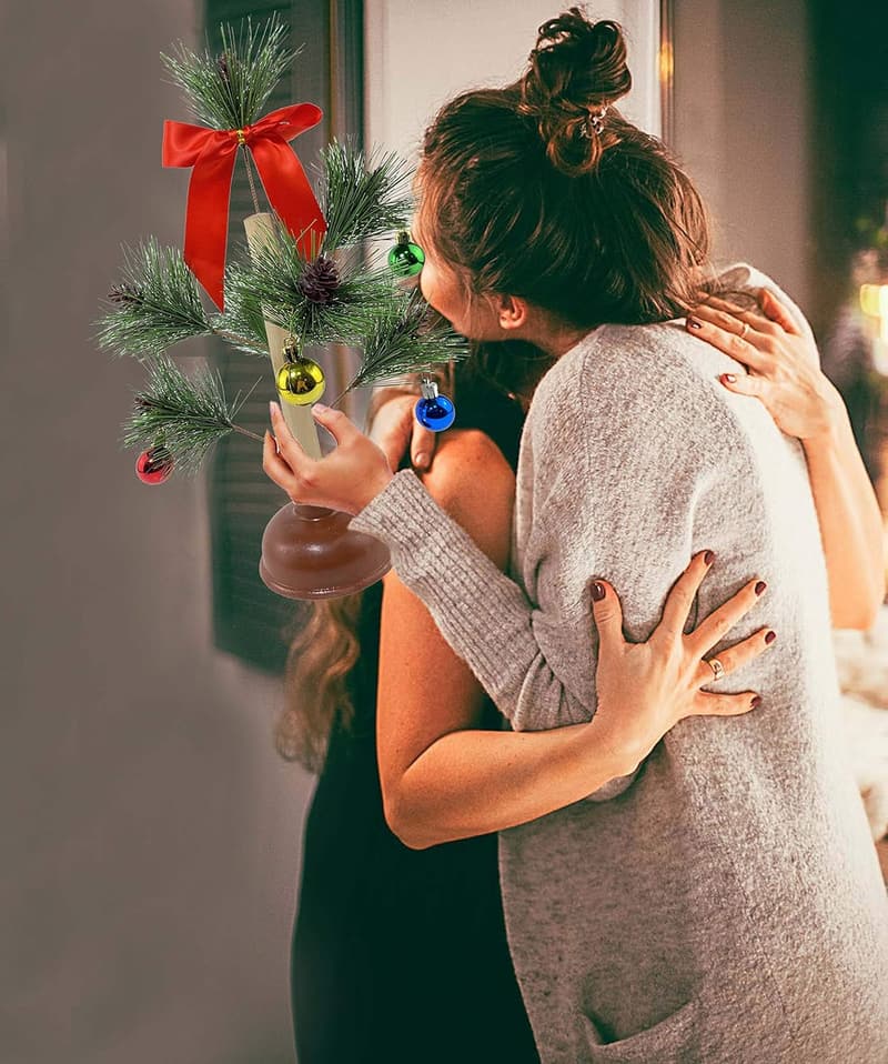 Funny Christmas Tree Toilet Plunger - Gag Gift for White Elephant