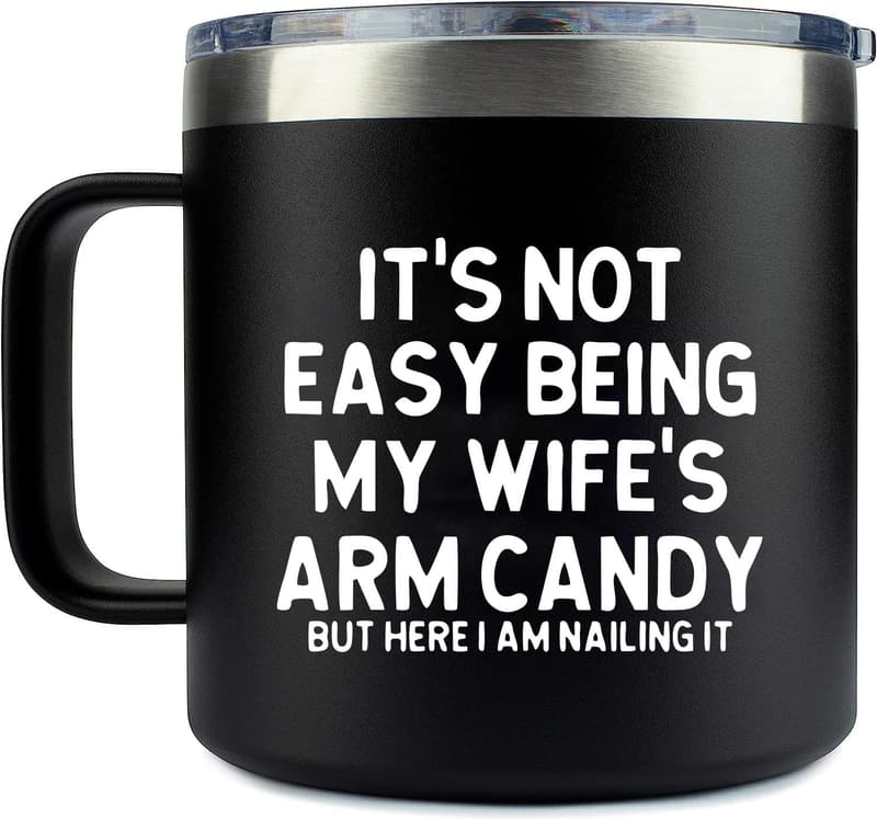 Husband's Birthday Gift: Funny 14oz Black Mug