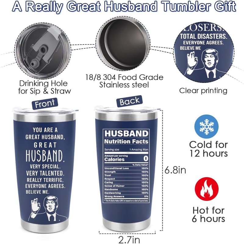 20oz Tumbler for Husband – Wedding Anniversary Gift