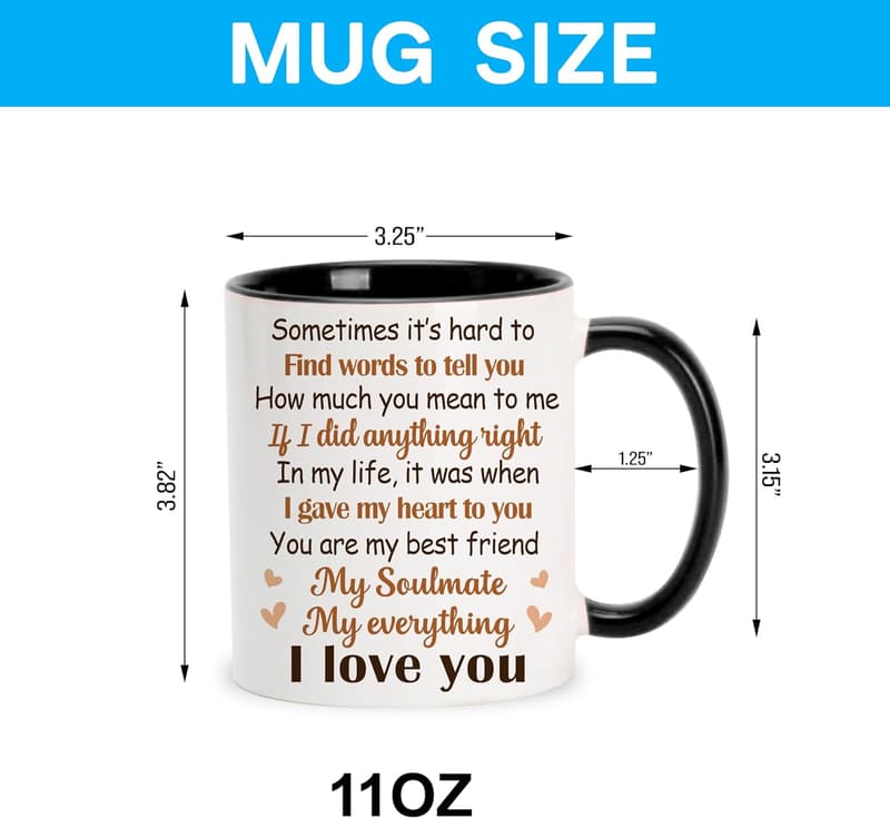 Father's Day Husband Mug - 11oz Black/White Ceramic