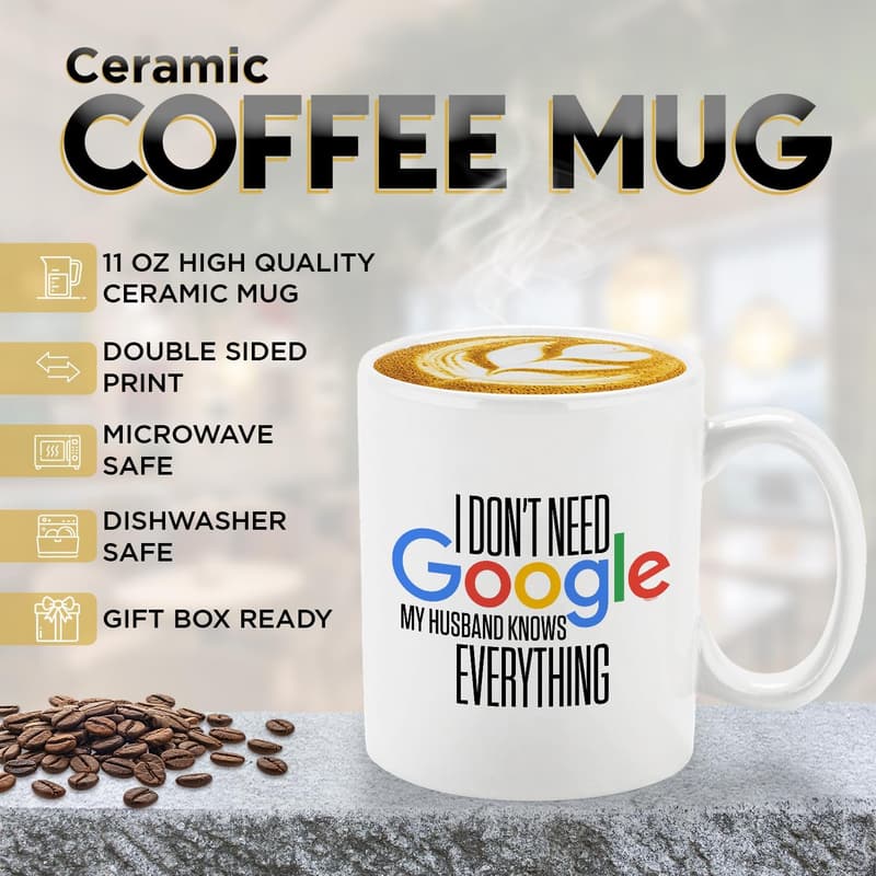 Funny Ceramic Coffee Mug for Husband - 