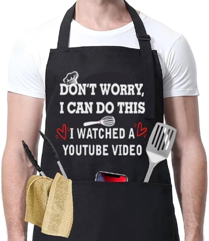 Father's Day Funny Cooking Apron for Men and Women