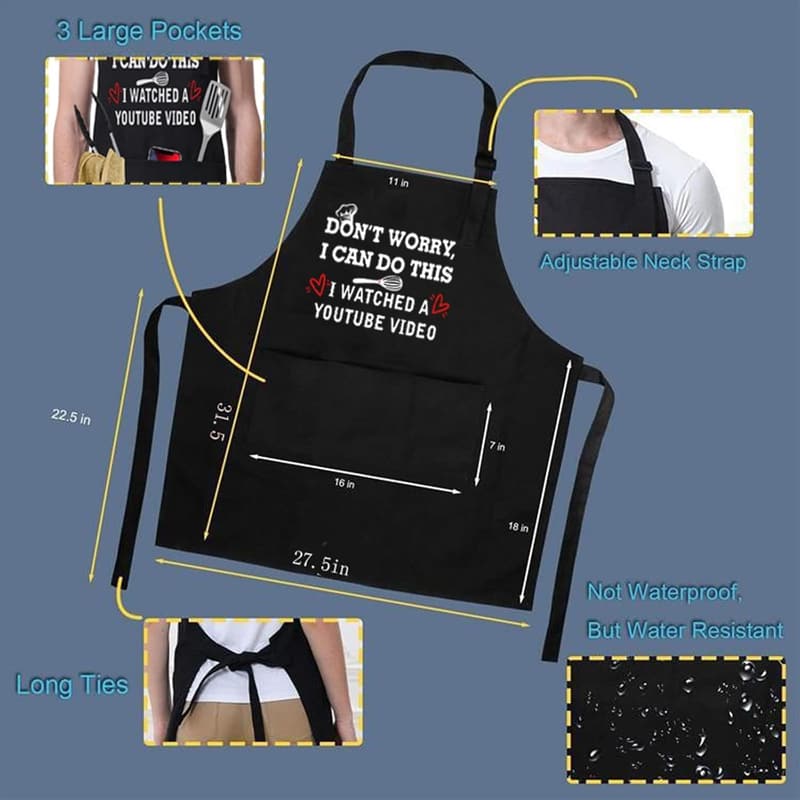 Father's Day Funny Cooking Apron for Men and Women