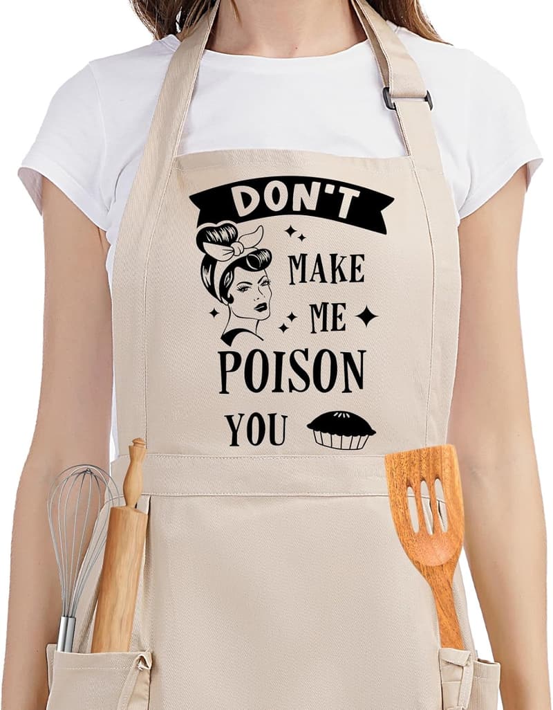 Funny Cooking Apron for Women with Pockets - Perfect Gift for Moms