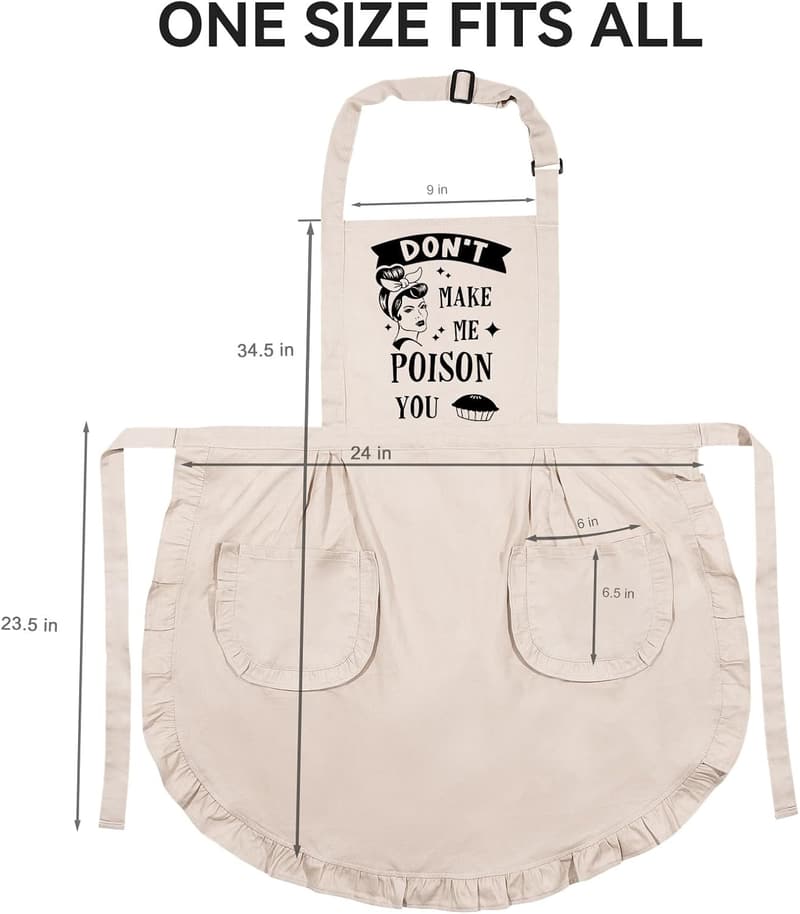 Funny Cooking Apron for Women with Pockets - Perfect Gift for Moms