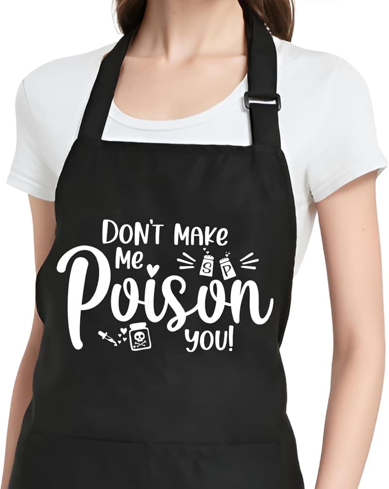 Birthday Gift Cooking Apron for Women with Pockets