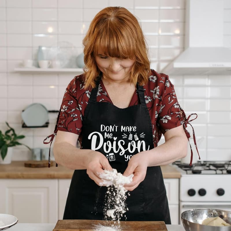 Birthday Gift Cooking Apron for Women with Pockets