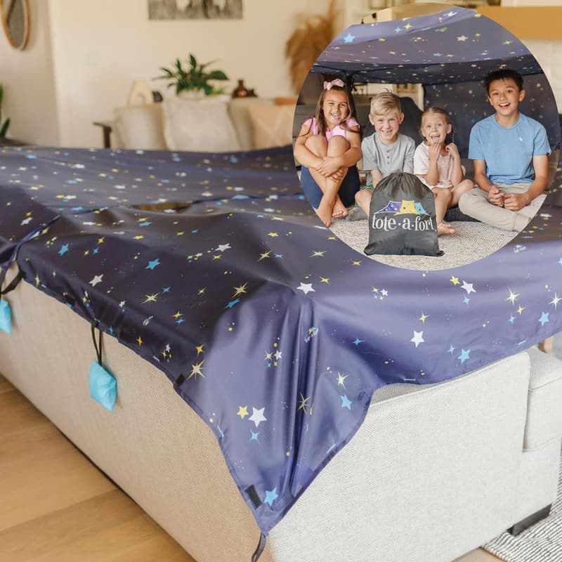 Starry Blanket Fort Building Kit for Kids - Indoor/Outdoor Play Set
