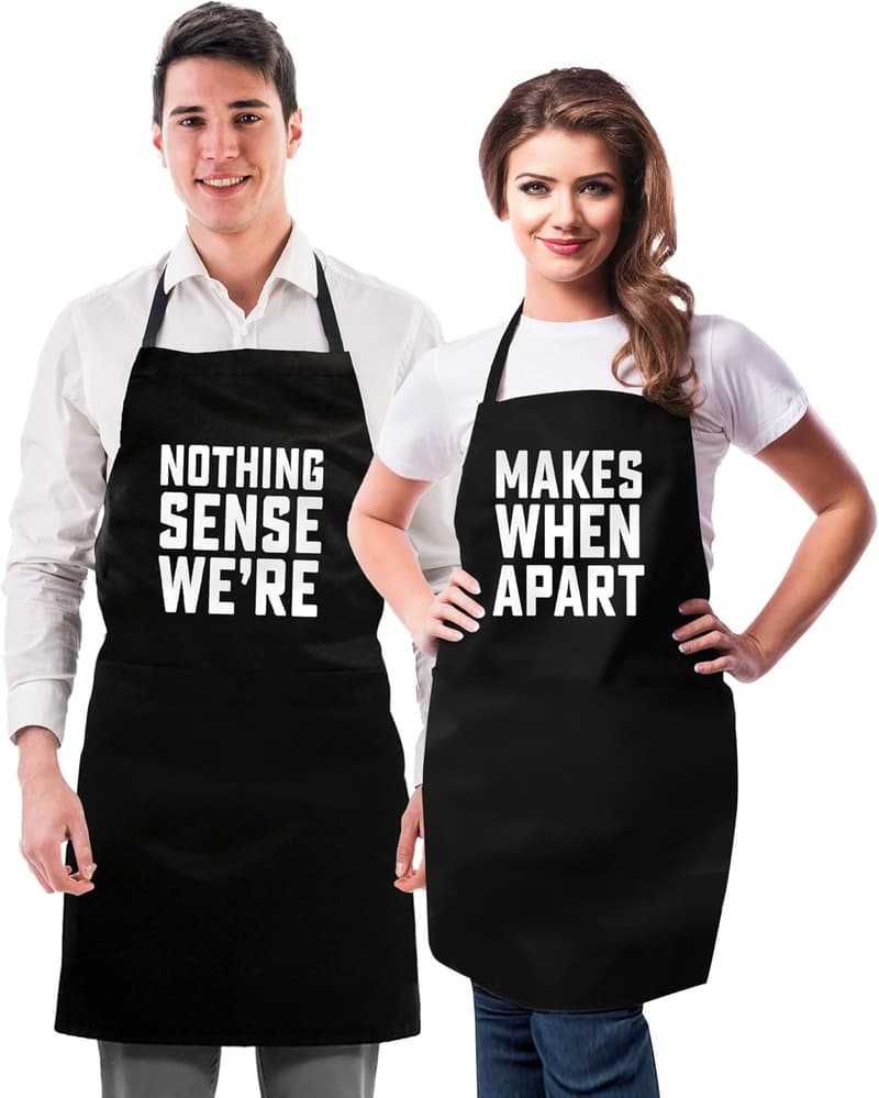 Anniversary Couple Aprons Gift Set for Him & Her
