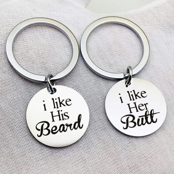 Funny Keychain for Couples - 