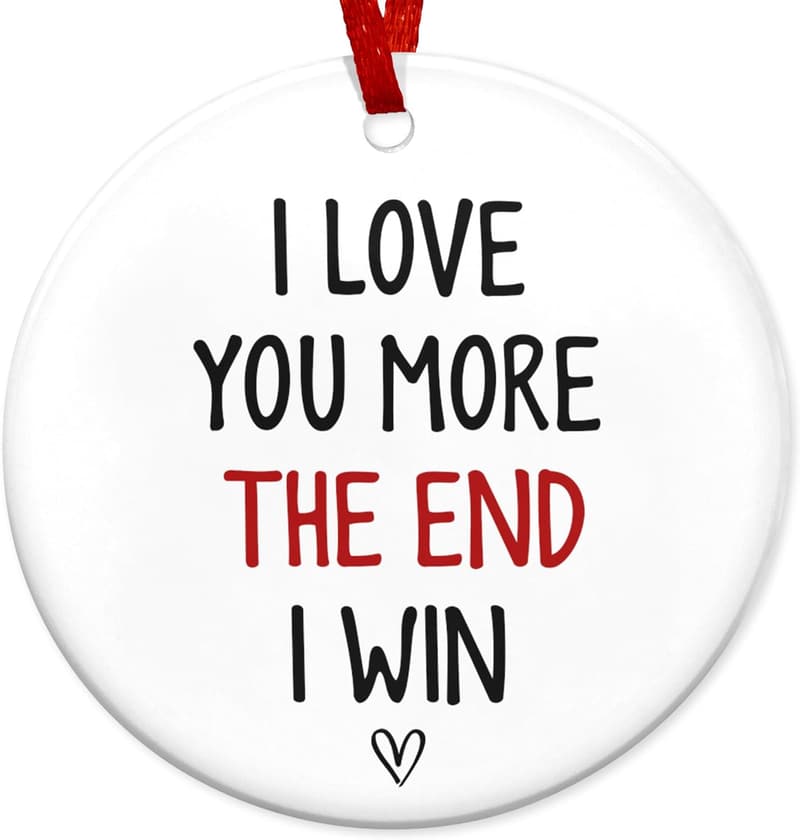 Just Married Ceramic Ornament - Couple Gifts for Anniversary