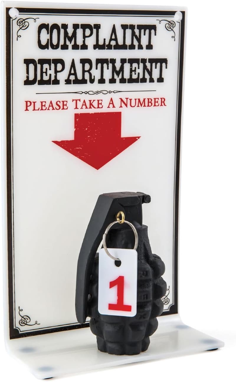 Funny Complaint Department Desk Sign - Gag Gift for Coworkers