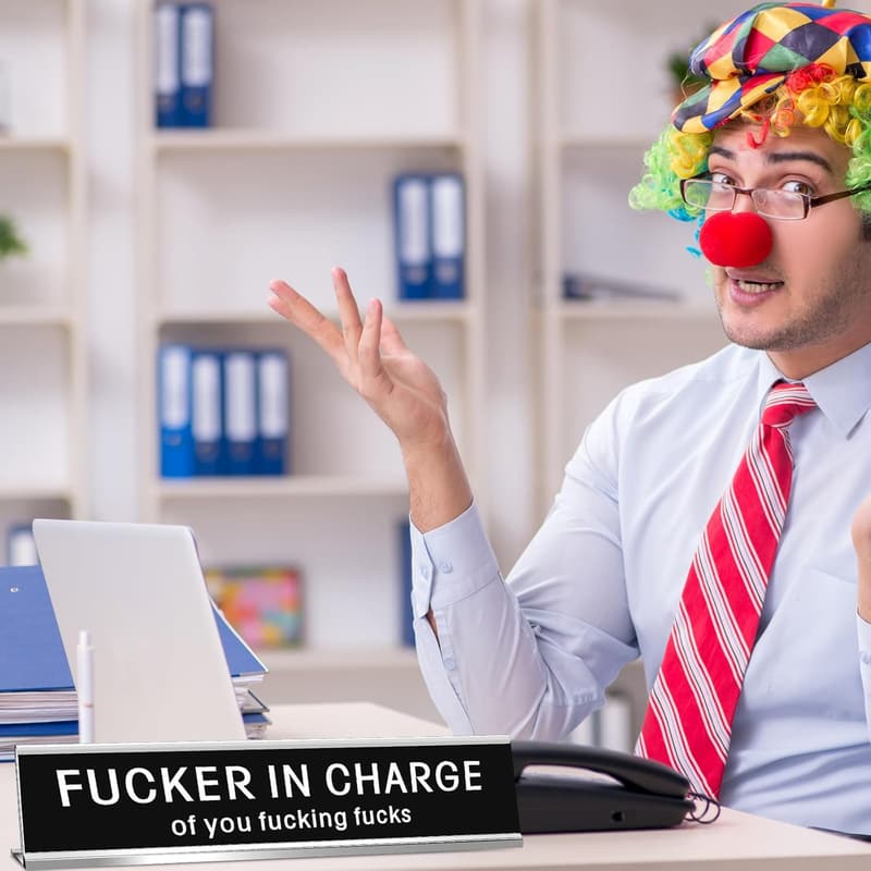 Funny Office Desk Nameplate - 